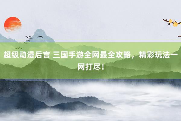 超级动漫后宫 三国手游全网最全攻略，精彩玩法一网打尽！