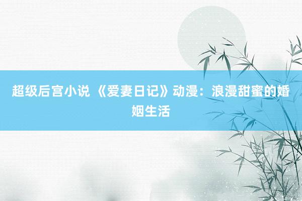 超级后宫小说 《爱妻日记》动漫：浪漫甜蜜的婚姻生活