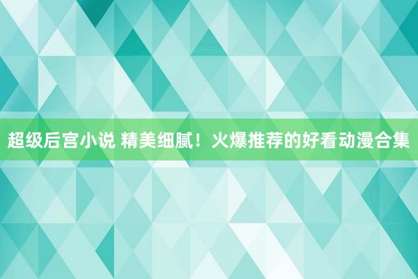 超级后宫小说 精美细腻！火爆推荐的好看动漫合集